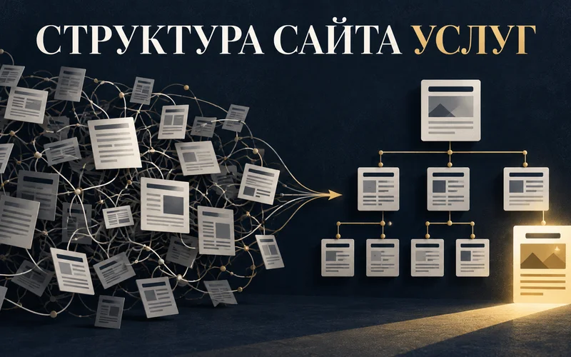 Запутанная сеть страниц превращается в понятную структуру сайта услуг