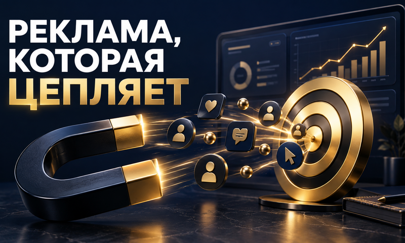 Иллюстрация кейса: Реклама, которая цепляет: CTR +48% и снижение стоимости клика